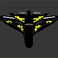 Black And Yellow Patterned Spacecraft Design For Space Exploration Missions
