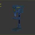 Blue Industrial Drill Press Hardware Tool With Stable Base And Durable Metal Construction