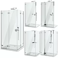 Modern Glass Shower Sauna Enclosure Designs With Transparent Panels And Fixtures