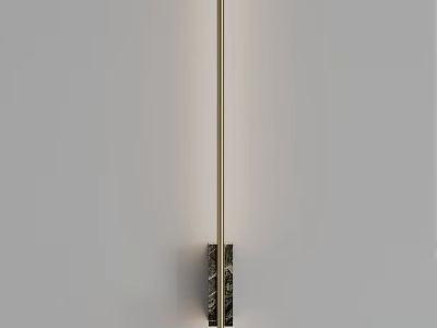 Modern Sleek Wall Lamp With Brass Body And Textured Base For Home Interior Lighting Decor 3d model