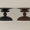 Modern Black and Brown Ceiling Lights with Round Base Spherical Connector and White Shade