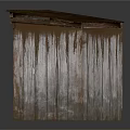 Old Wooden Cabinet With Weathered Surface And Double Doors Storage Furniture