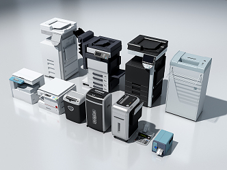 Modern Printer Office Printer Equipment Portfolio 3d model