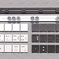 Switch socket combination mobile track socket 3d model
