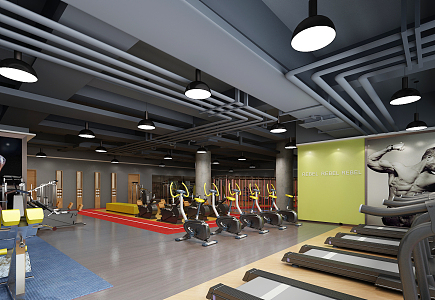 INDUSTRIAL LOFT GYM 3d model