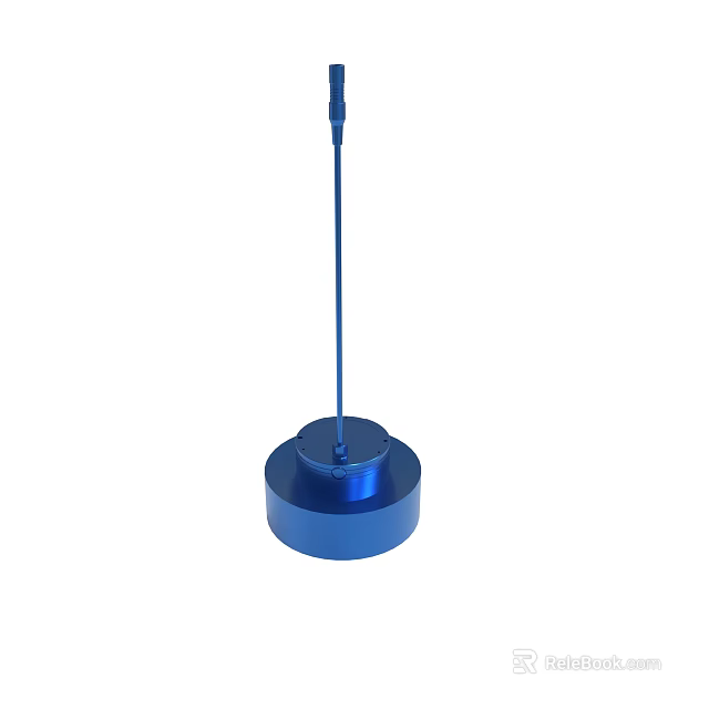 Blue Metal Base Stand With Vertical Rod For Equipment Support 3d model 