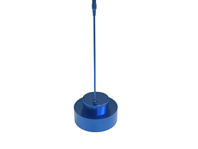 Blue Metal Base Stand With Vertical Rod For Equipment Support 3d model