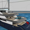 modern sailing ship 3d model