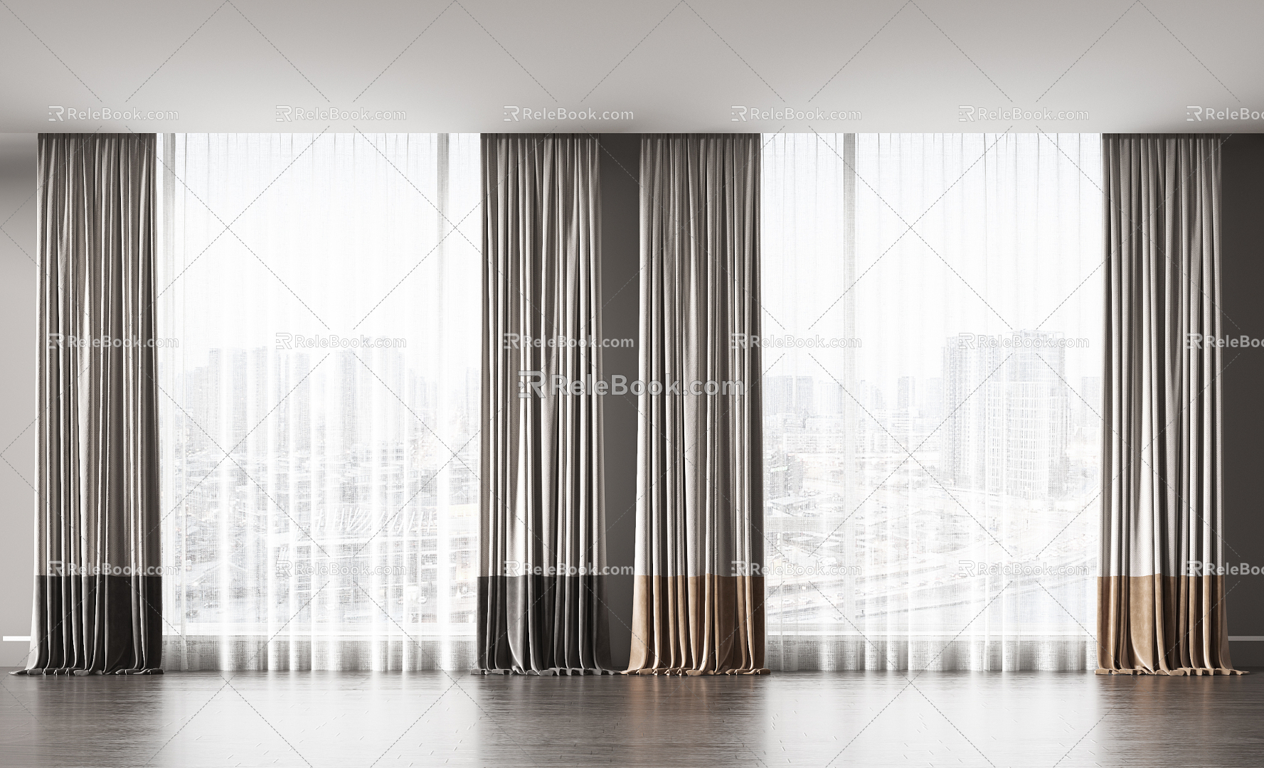 Modern Curtains 3d model