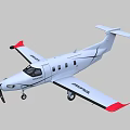 White Body Passenger Airplane With Propeller Red Wings Black Stripes And Zenith Branding