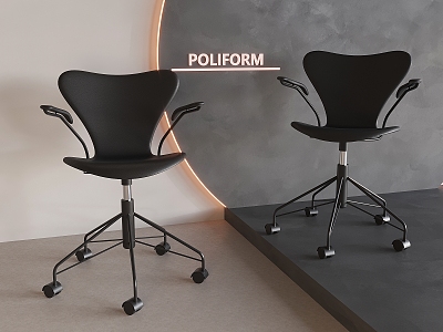 Lifting rotating office chair 3d model