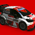 Red White Black High Performance Racing Car With RCC EC 69 Race Design Logos