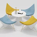 Colorful Modern Table And Chair Sets With Diverse Designs And Tabletop Decor