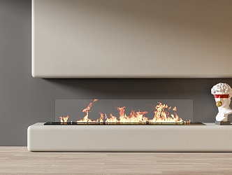 Modern Fireplace Electronic Fireplace Stove 3d model