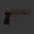Black Handgun With Modern Design And Metal Construction Sleek Appearance Isolated On Dark Background