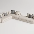 Modern Poliform corner sofa 3d model