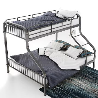 Modern bunk bed for children 3d model