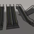 modern elevator escalator elevator 3d model