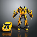Transformers Bumblebee Action Figure Toy With Car Mode And Yellow Design