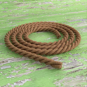 Modern rope hemp rope 3d model
