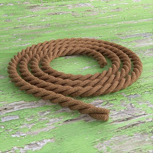 Modern rope hemp rope 3d model