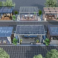 Contemporary Outdoor Garden Pavilions With Glass Roofs Wooden Structures And Lush Greenery