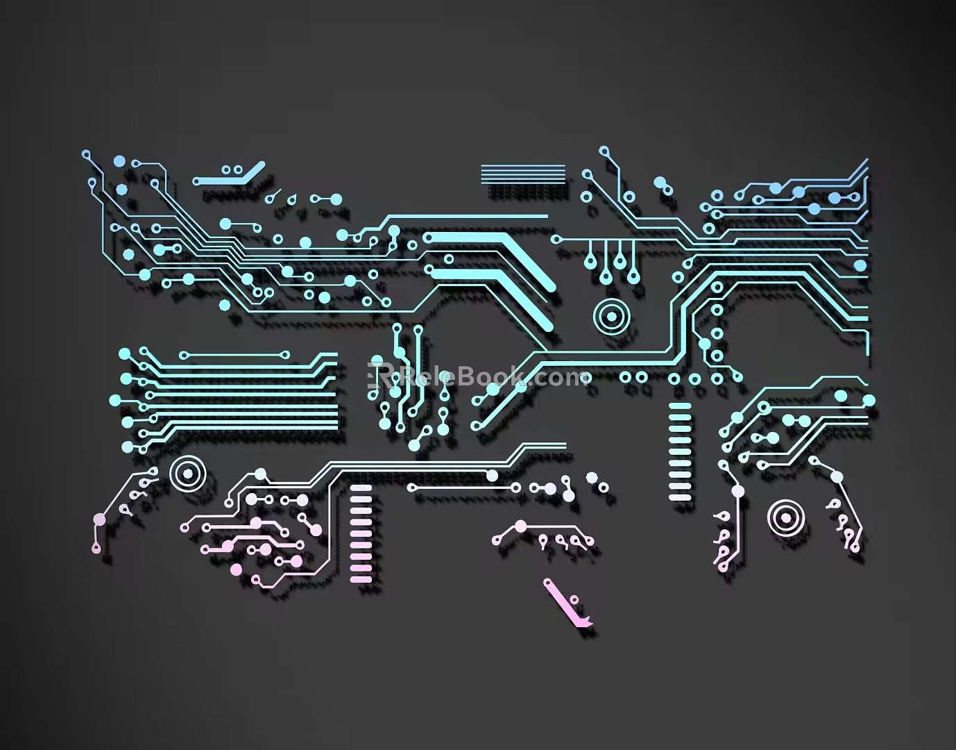 Modern science and technology lines science and technology lines modeling culture wall 3d model