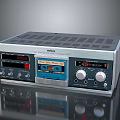 Vintage Philips Computer Cassette Recorder With Retro Design Display Screen And Control Buttons 3d model