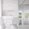 Bright All White Open Living Dining Room With Stunning Ocean View And Luxury Minimalist Furniture