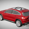 Red Mercedes Benz AMG SUV With Sporty Front Grille And LED Headlights