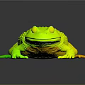 Green Frog With Red Eyes Textured Skin On Black Background With Reflection