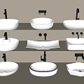 Elegant Modern Minimalist Washbasin Designs With Various Shapes For Bathroom Interiors