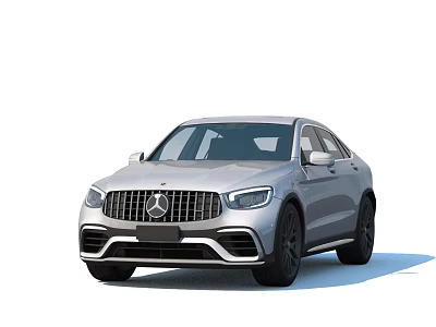 Elegant Silver Mercedes SUV with Sporty Grille and Black Alloy Wheels 3d model