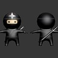 Modern game character small ninja cartoon ninja 3d model