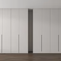 Modern White Wardrobe Double Units With Sleek Doors And Wooden Floor Design