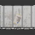 Silver Metal Case With Secure Latches Straps And Label For Storage
