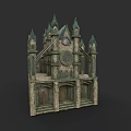 Gothic Style European Architecture With Spires Clock Tower And Intricate Carvings