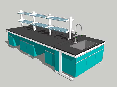 modern test bench central station 3d model