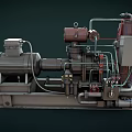 Industrial Mechanical Equipment With Electric Motor Air Reservoir Steel Pipes Control Valves And Hydraulic Pump
