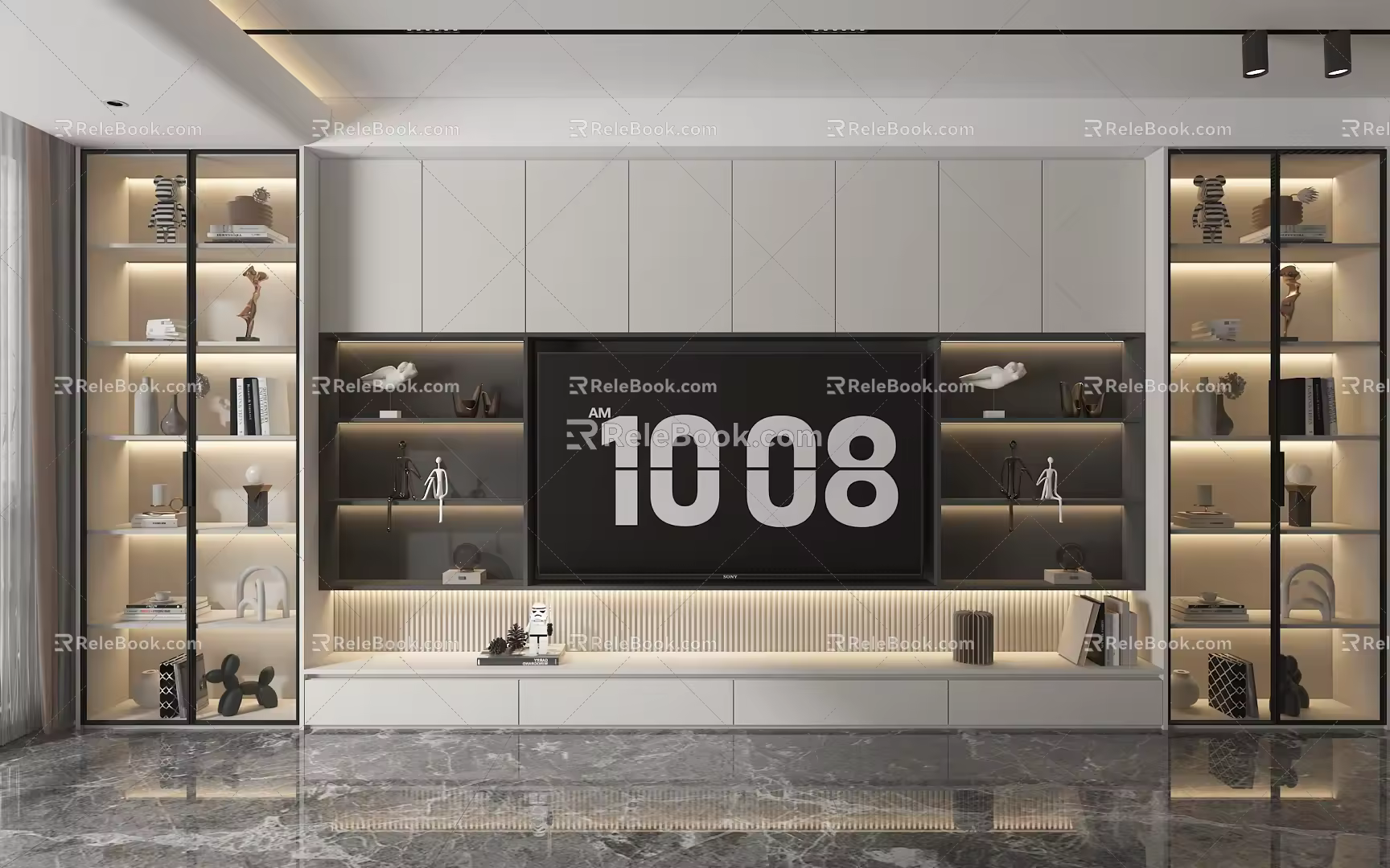 TV background wall 3d model