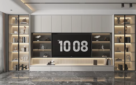 TV background wall 3d model