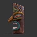 National style pillar totem pole totem 3d model