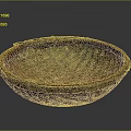 Handmade Round Bamboo Woven Basket For Household Storage With Natural Texture