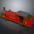 Vintage Red Metropolitan Steam Train With Rusted Body And Mossy Roof