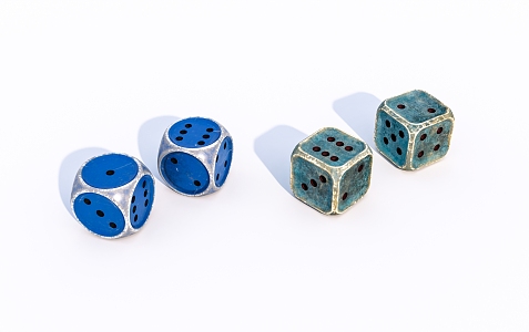 Old Dice Modern Dice 3d model