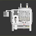 Industrial Automated Machine With White Frame Transparent Cover Control Panel And Yellow Components