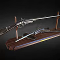 flintlock revolver rifle 3d model