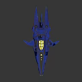 Futuristic Blue Passenger Jet With Sharp Nose And Star Decals Design