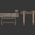 Old Rusty Train Metal Frame Parts With Vintage Industrial Rustic Look