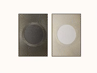 Modern Light Luxury Decorative Painting 3d model